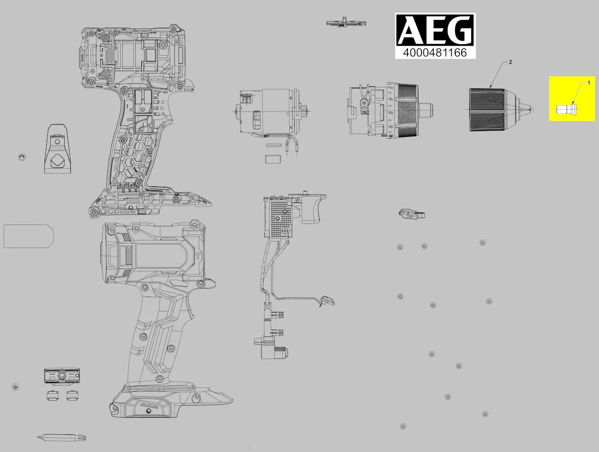 vis mandrin réf. 4931479525 AEG